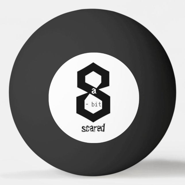 8 a-Bit Scared Ping Pong Eight Ball (Front)