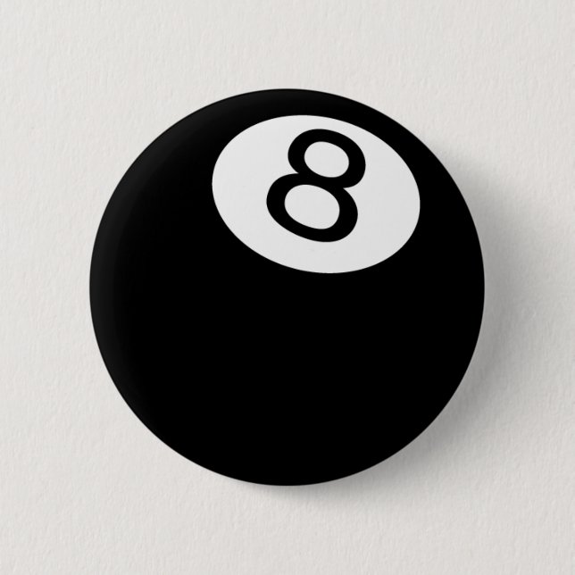 8 Ball 6 Cm Round Badge (Front)
