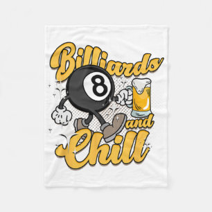 8-ball Billards And Chill Fleece Blanket