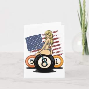 8 Ball Billiard Pool Player Eight Ball Billiards  Card