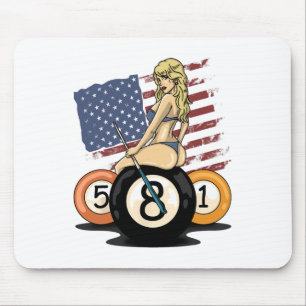 8 Ball Billiard Pool Player Eight Ball Billiards Mouse Pad