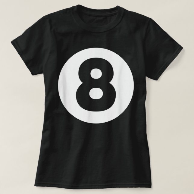 8 Ball Billiards Lazy Halloween Costume Funny Magi T-Shirt (Design Front)
