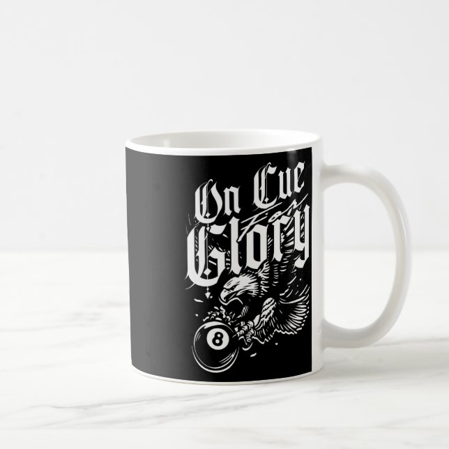 8-ball Billiards On Cue Glory  Coffee Mug (Right)