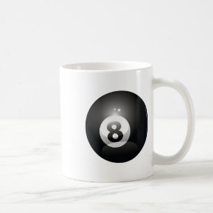8 Ball Billiards Pool Player Eight Ball Lucky 8 Coffee Mug