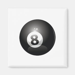 8 Ball Billiards Pool Player Eight Ball Lucky 8 Magnet