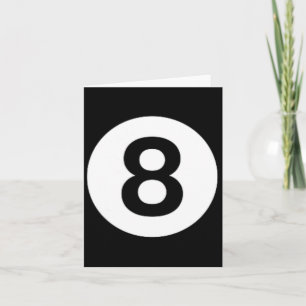 8 Ball Billiards Pool Table Costume Eight Ball  Card