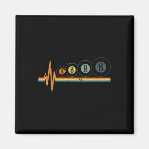 8 Ball Billiards Retro Heart-beat Sports Pool Snoo Magnet