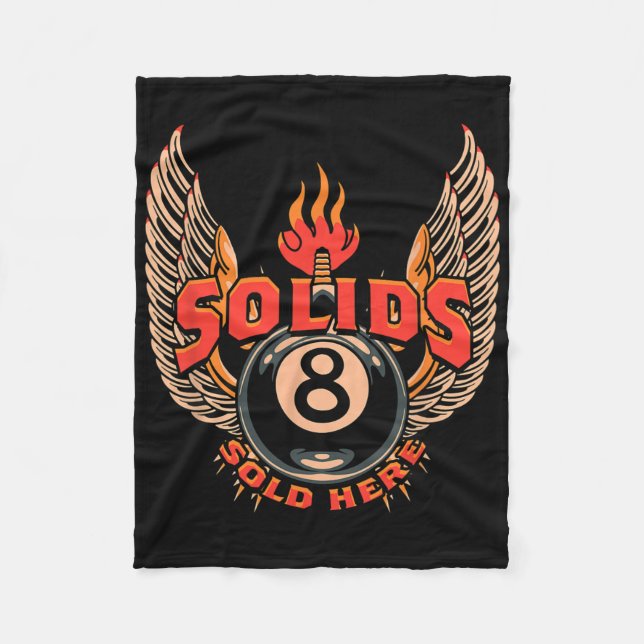 8-ball Billiards Solids Sold Here  Fleece Blanket (Front)