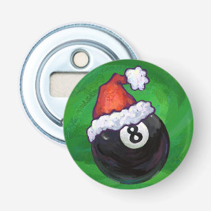 8 Ball Christmas Green Bottle Opener