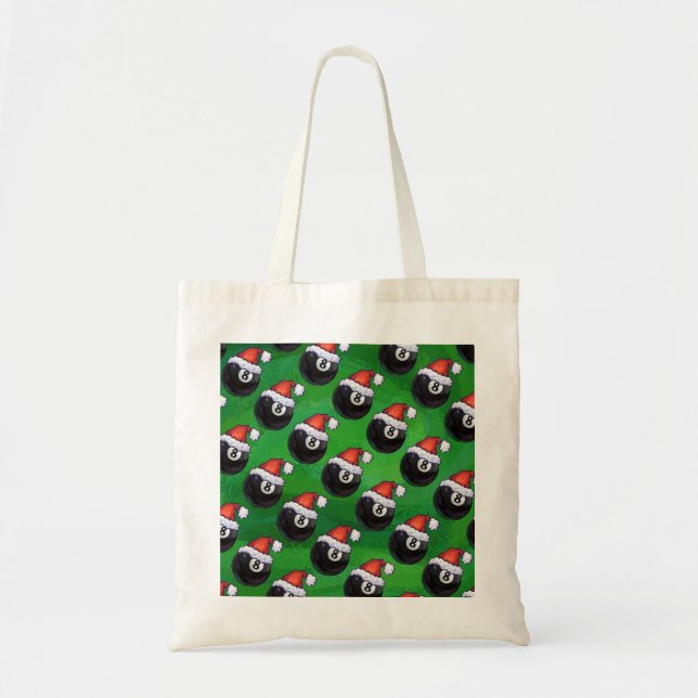 8 Ball Christmas Green Tote Bag (Front)