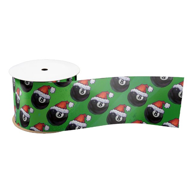 8 Ball Christmas Satin Ribbon (Spool)