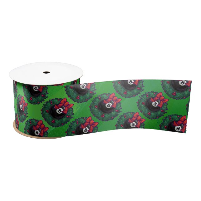 8 Ball Christmas Wreath Satin Ribbon (Spool)