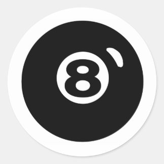 8 BALL CLASSIC ROUND STICKER