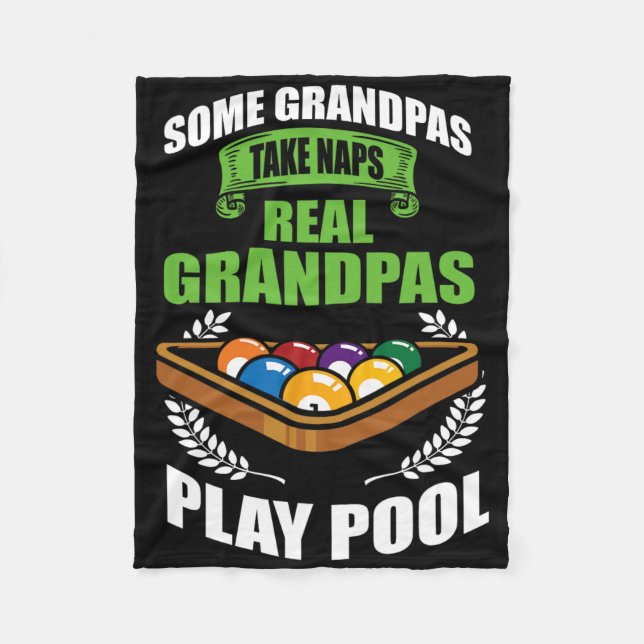 8 Ball Eight Ball - Funny Pool Billiards  Fleece Blanket (Front)