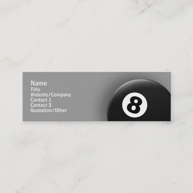 8 Ball Mini Business Card (Front)