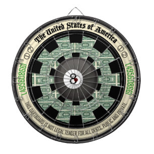 8-Ball Paper Money Art Dartboard