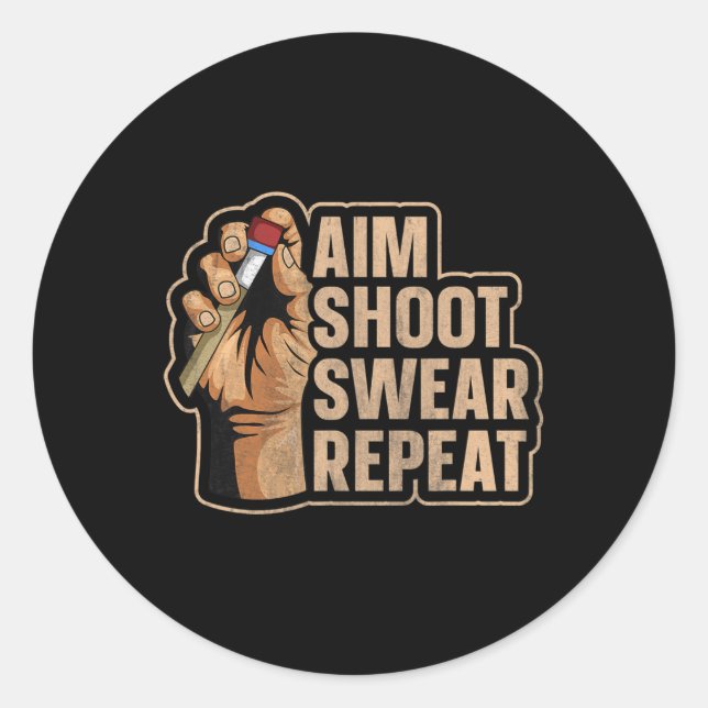8 Ball Pool Billiard Quote For A Pool Player  Classic Round Sticker (Front)