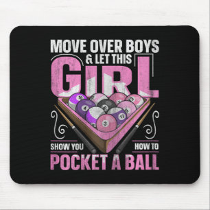 8 Ball Pool Billiard Quote For A Pool Player Girl Mouse Pad