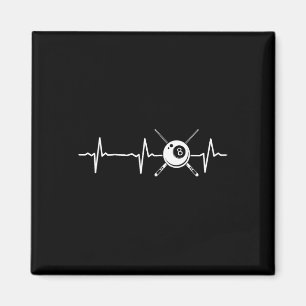 8-ball Pool Billiards - Billiard Heartbeat Magnet