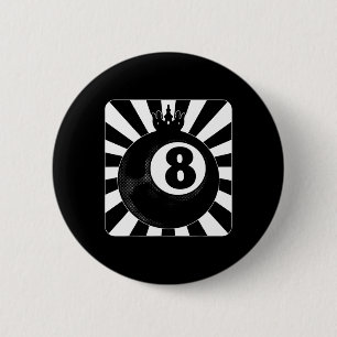 8 Ball Pool Billiards Billiard Player 6 Cm Round Badge