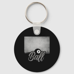 8 Ball Pool Billiards Key Ring