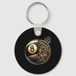 8 Ball Pool Billiards Player Key Ring