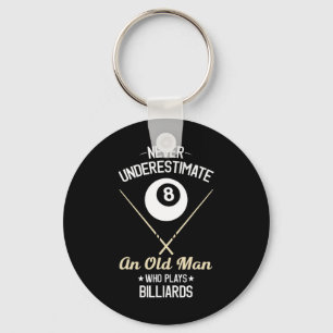 8 Ball Pool Funny Billiards Player Lover Dad Gifts Key Ring