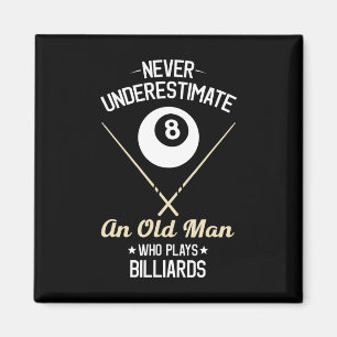 8 Ball Pool Funny Billiards Player Lover Dad Gifts Magnet