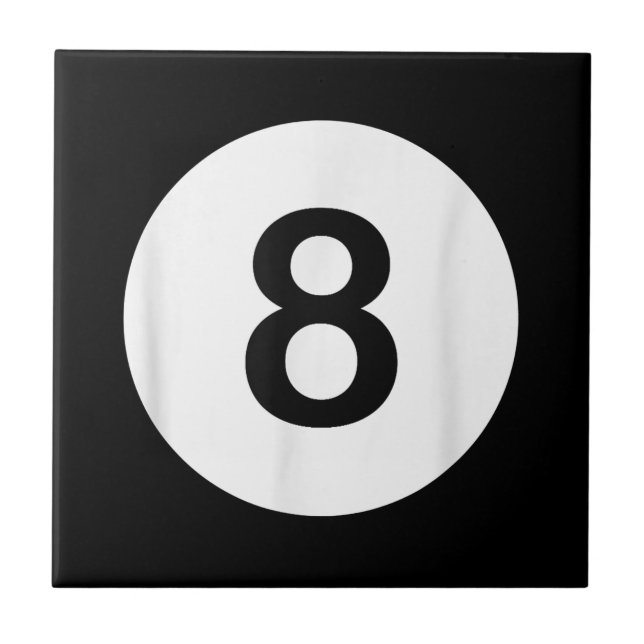 8 Ball Pool Hall Tees, Shark Lover Gift Ceramic Tile (Front)