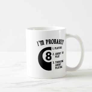 8-ball Pool Player Billiards Novelty Gift Coffee Mug