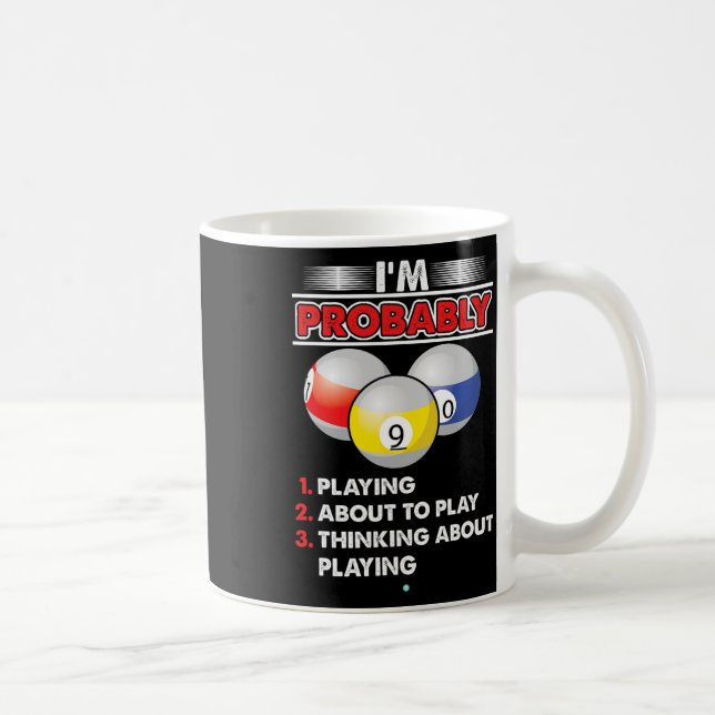 8-ball Pool Player Billiards Novelty Gift Idea  Coffee Mug (Right)