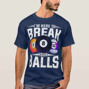 8 Ball Pool Player Funny Snooker Billiard T-Shirt