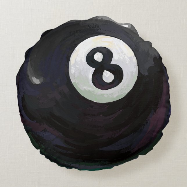 8 Ball Round Cushion (Back)