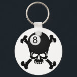 8 ball skull key ring<br><div class="desc">8 ball skull t-shirts and gifts</div>