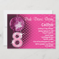 8 Birthday Pink Disco Party