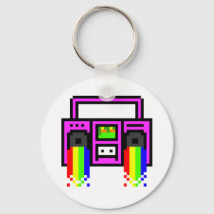 8 Bit Boom Box Key Ring