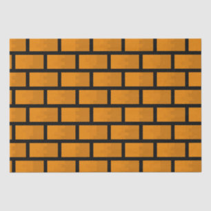 8 Bit Brick Wall Tissue Paper