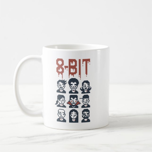 8-Bit By A Vampire Coffee Mug (Left)