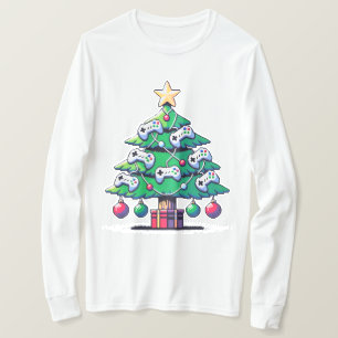 8-Bit Christmas Tree - Retro Gamer Holiday Design T-Shirt