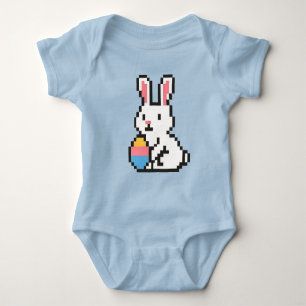 8 bit cute Easter bunny/rabbit Baby Bodysuit