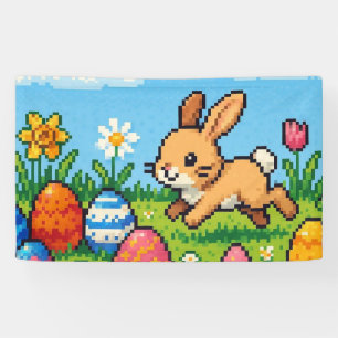 8 bit cute Easter bunny/rabbit Banner