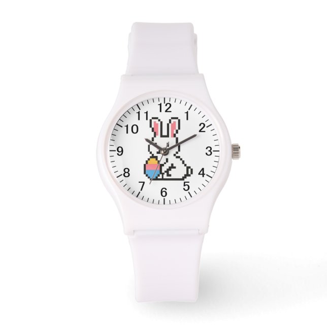 8 bit cute Easter bunny/rabbit Watch (Front)