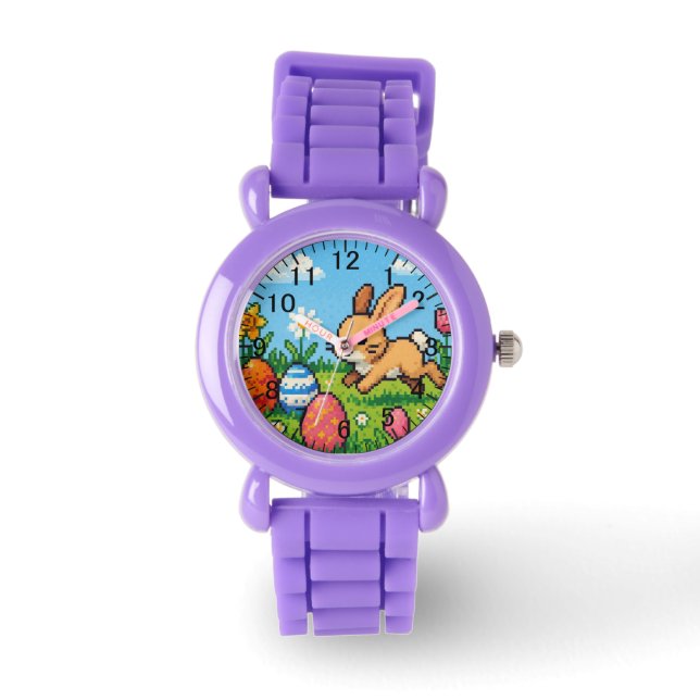 8 bit cute Easter bunny/rabbit Watch (Front)