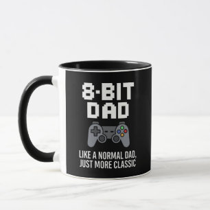 8-Bit Dad Classic Gamer Controller Design Mug