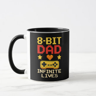 8-Bit Dad with Infinite Lives  Mug