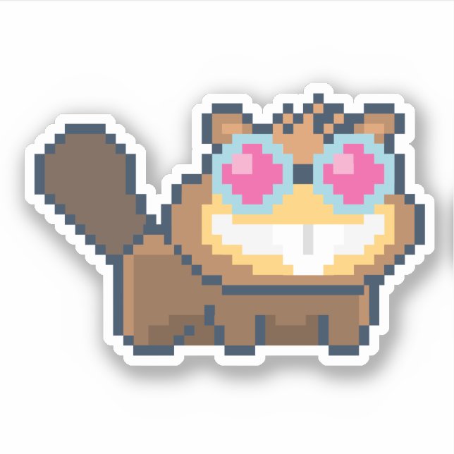 8-bit Dr. Beev Poptropica Sticker (Front)