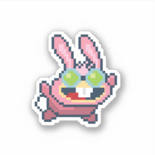 8-bit Dr. Hare Poptropica Sticker