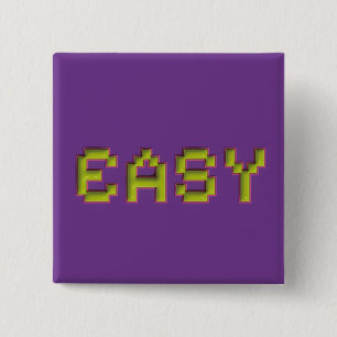8-Bit EASY Square Pin - Retro Purple Gaming Access