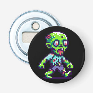 8-bit funny zombie Halloween Bottle Opener
