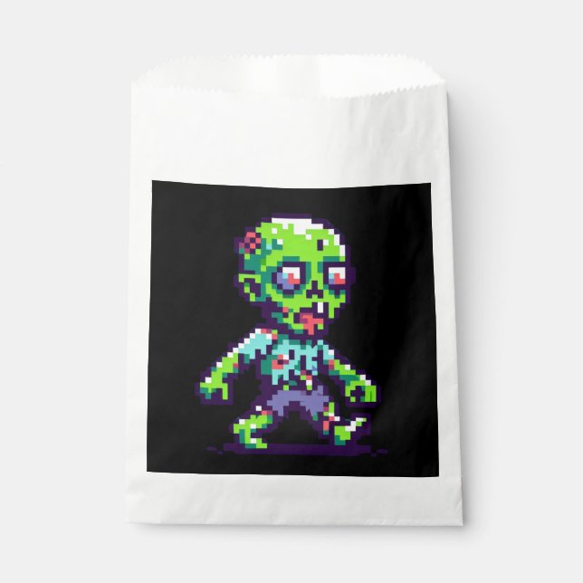 8-bit funny zombie Halloween  Favour Bag (Front)